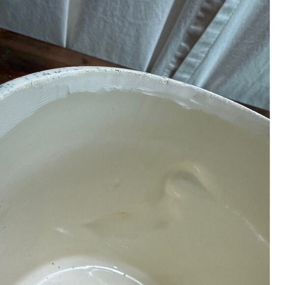 Ceramic Country Goose Blue Speckled Design Utensil Holder 90's Kitchen Decor - Picture 13 of 16